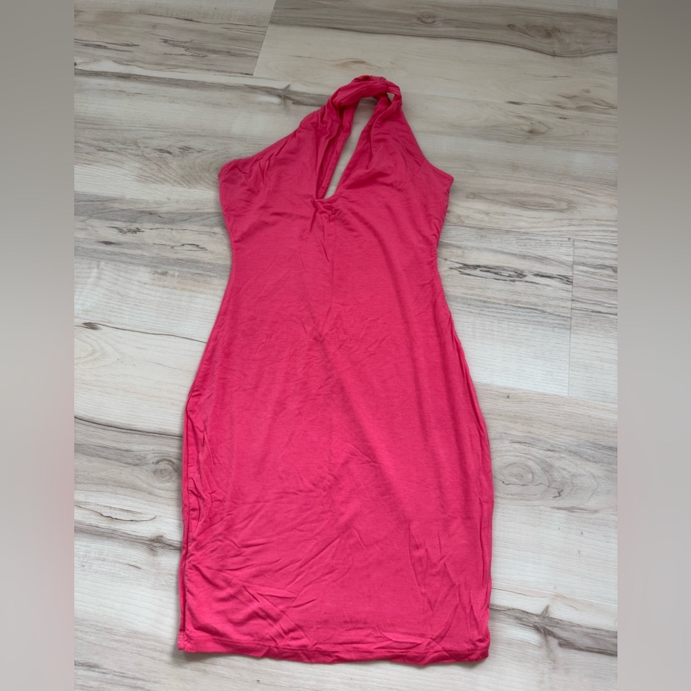 Pink One Shoulder Bodycon Dress